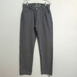 Alex Crane Pants Men's Size 34 100% Cotton Striped Blue White Lines Cham Jeans